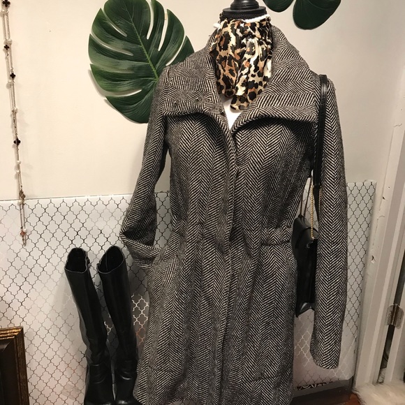 Merona Jackets & Blazers - Merona herringbone winter coat EUC zips & snaps